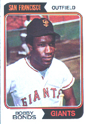 1974 Topps Baseball Cards      030      Bobby Bonds